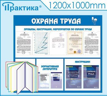 С07 Стенд охрана труда (с перекидной системой) (1300х1000 мм, пластик 3 мм, Прямая печать на пластик) - Стенды - Стенды по охране труда - . Магазин Znakstend.ru